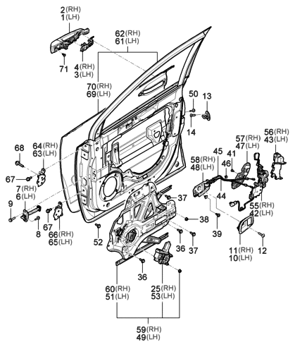2013 Hyundai Tucson Checker Assembly-Front Door, LH Diagram for 793804D000
