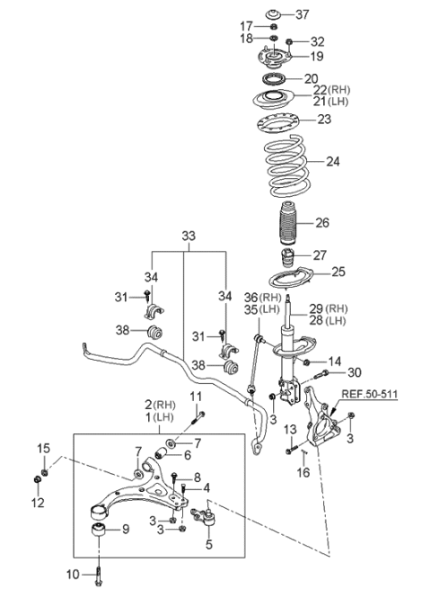 2013 Hyundai Tucson  Nut Diagram for 546592G000