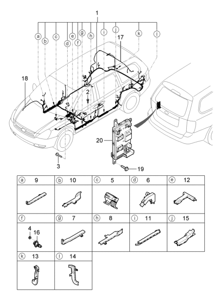 2013 Hyundai Tucson Protector-Wiring Diagram for 919944D600