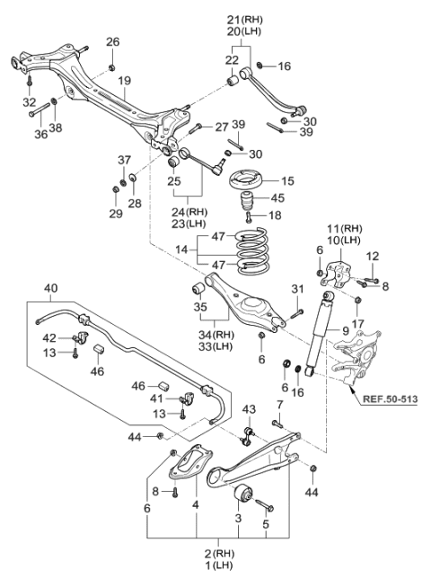 2013 Hyundai Tucson  Bolt Diagram for 624983K000