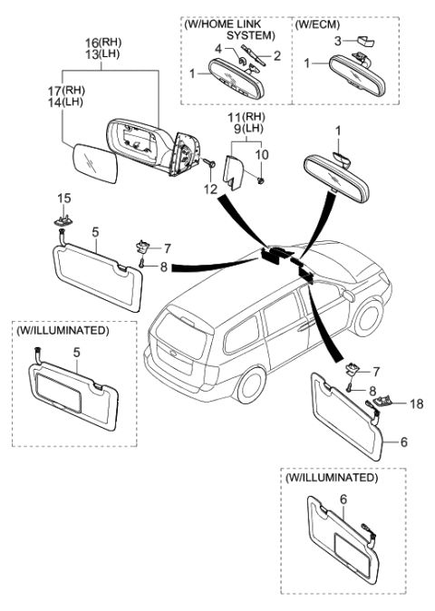 2013 Hyundai Tucson  Cover Assembly-Front Door Quadrant Inner Diagram for 876504D000