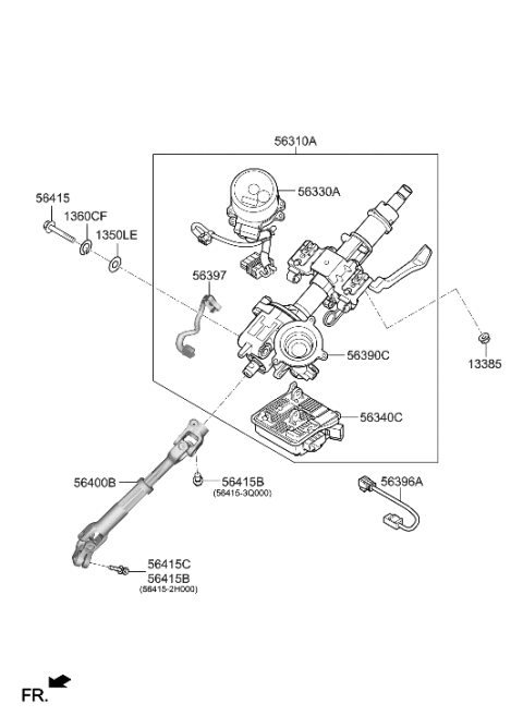 2020 Hyundai Elantra  Bolt Diagram for 56415L1000