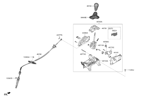2021 Hyundai Genesis GV80 Sensor Assembly Diagram for 46780F0100