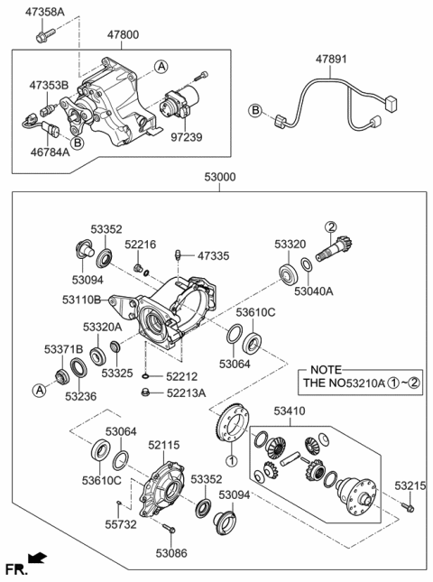 2021 Hyundai Genesis GV80  Carrier Assembly Diagram for 530113B710