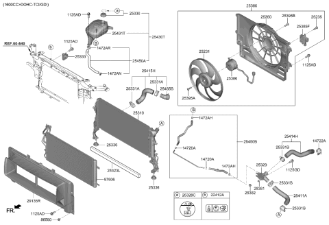 2021 Hyundai Genesis GV80  Radiator Assembly Diagram for 25310J9000