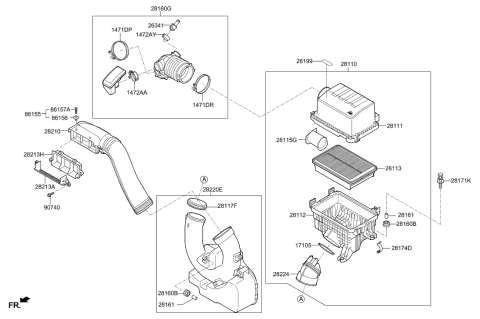2020 Hyundai Elantra Clamp-Hose Diagram for 1471173006B