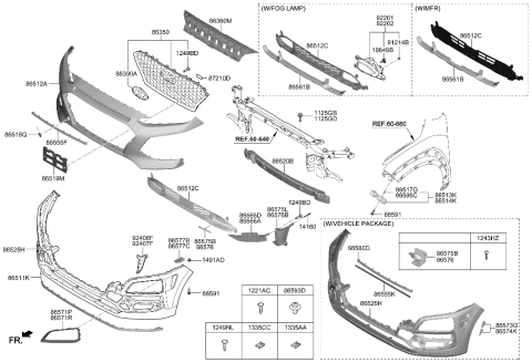 2020 Hyundai Elantra  PAD-ANTINOISE Diagram for 86618J9100
