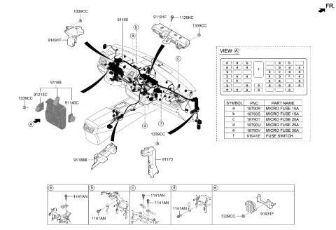 2008 Hyundai Elantra Touring  Bracket-Wiring Mounting Diagram for 91931B1040