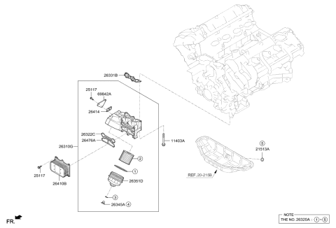 2019 Hyundai Elantra GT  Bolt Diagram for 263503F300