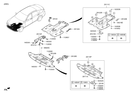2009 Hyundai Elantra Touring  Bracket Diagram for 29123B1100