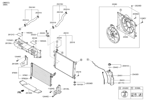 2023 Hyundai Genesis G90  Radiator Assembly Diagram for 25310D2000
