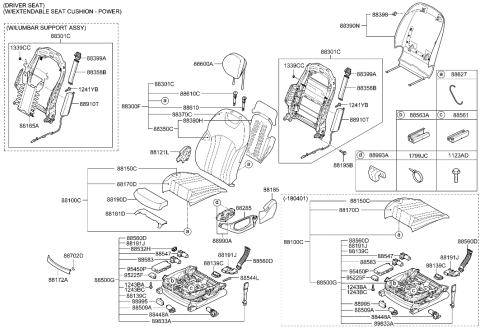 2023 Hyundai Genesis G90  Module Assembly-Front Extendable Cushion Diagram for 88190B1000SSJ