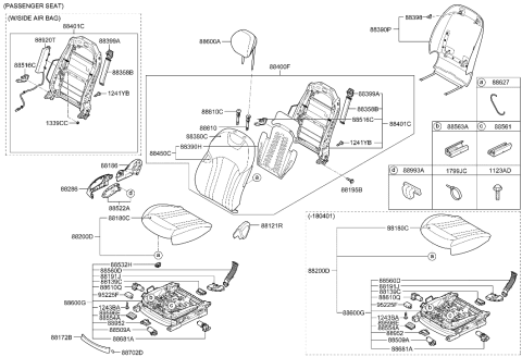 2019 Hyundai Elantra GT  Cover-Shield Front Seat, RH Diagram for 88272B1000RNB