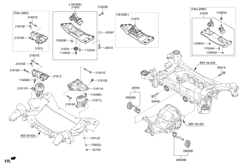 2008 Hyundai Elantra Touring  Insulator-Hydraulic, RH Diagram for 21812B1451