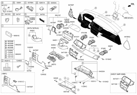 2009 Hyundai Elantra Touring  Lamp Assembly-Luggage & Glove Diagram for 92601B1500