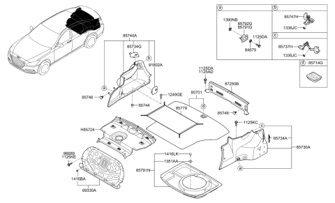 2019 Hyundai Elantra GT  Bolt & Washer Assembly Diagram for 64195B1510