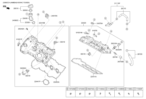 2009 Hyundai Elantra Touring  Cover Assembly-Rocker, LH Diagram for 224103LRA0