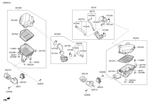 2023 Hyundai Genesis G90  Shield-Air Intake Diagram for 28226B1600