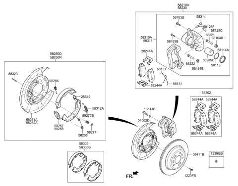 2008 Hyundai Elantra Touring  Disc Assembly-Rear Brake Diagram for 58411B1400
