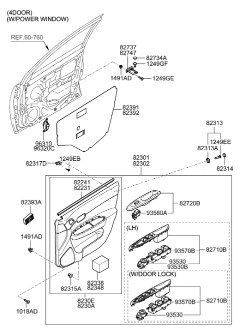 2019 Hyundai Genesis G70  Cap-Tapping Screw Diagram for 8231437000WK