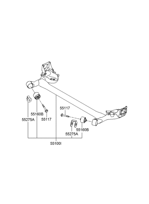 2018 Hyundai Genesis G80  Bush-Trail Arm Diagram for 551601E000