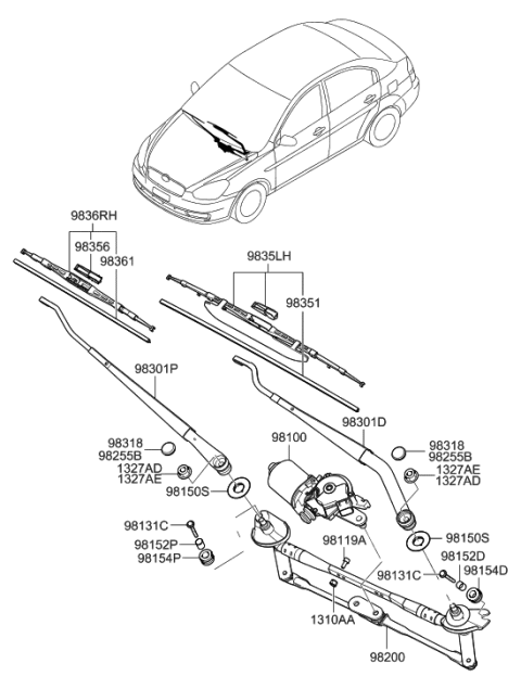 2014 Hyundai Genesis Coupe  Cushion-Rubber, Driver Diagram for 981541G000