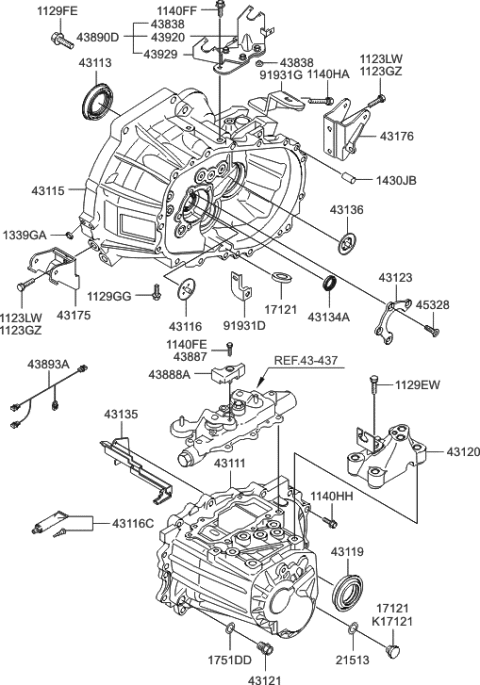 2019 Hyundai Genesis G80  Wiring-Extension Diagram for 4389323000