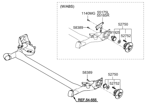 2018 Hyundai Genesis G90  Plate-Guide, RH Diagram for 551851E000