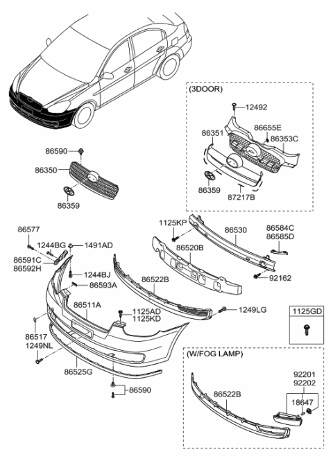 2018 Hyundai Genesis G80  Bolt Diagram for 964911E000