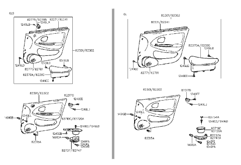 2007 Hyundai Sonata  Handle-Door Pull, RH Diagram for 8274129000FK