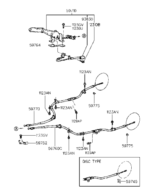 2007 Hyundai Sonata  Bracket-Cable Guide Diagram for 5975229000