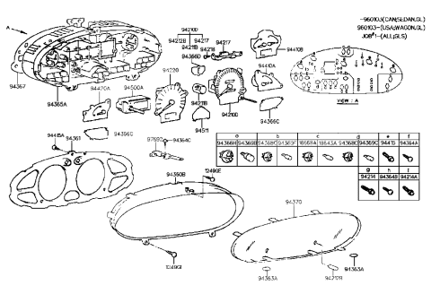2005 Hyundai Sonata  Cover-Cushion Diagram for 9436329000