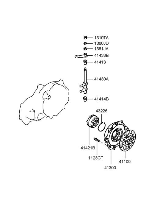 2008 Hyundai Sonata  Disc Assembly-Clutch Diagram for 4110028021