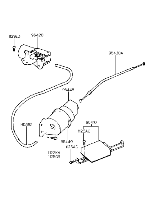 2005 Hyundai Sonata  Pump Assembly-Cruise Diagram for 9642029000