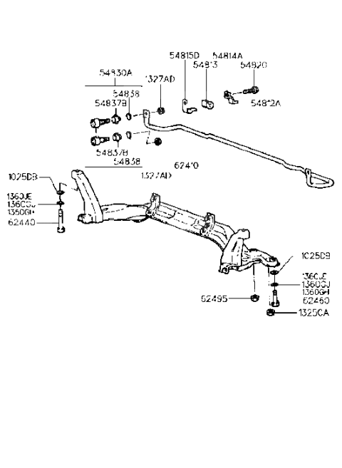 2005 Hyundai Sonata  Bar-Front Stabilizer Diagram for 5481129000