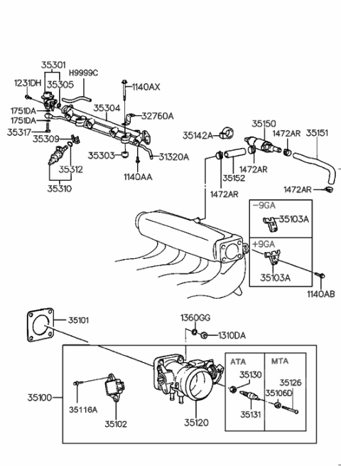 2007 Hyundai Sonata  Screw-Machine Diagram for 1231005141