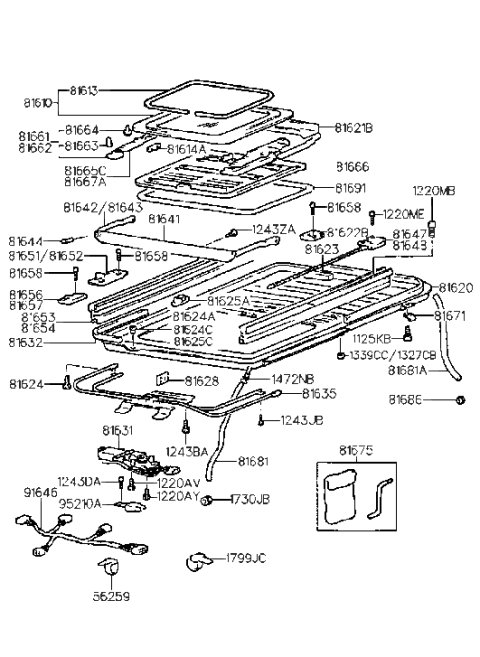 2005 Hyundai Sonata  Strap Diagram for 5625924020