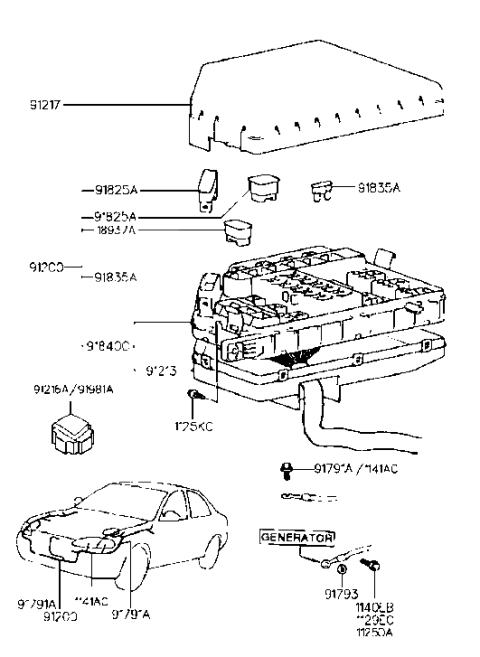 2007 Hyundai Sonata  Cap-Abs BLEEDG Diagram for 9121629000
