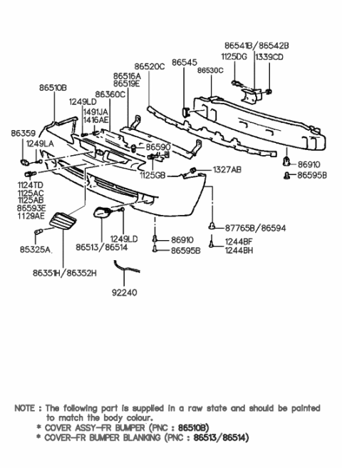 2005 Hyundai Sonata Bolt Diagram for 1124806253