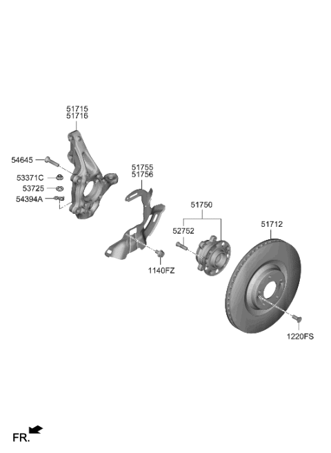 1994 Hyundai Elantra DISC-FRONT WHEEL BRAKE Diagram for 51712S0200