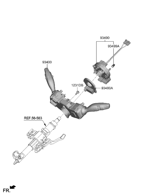 2005 Hyundai Azera Tube-S.R.C Rubber Diagram for 93499G8000