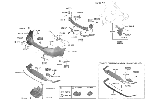 2013 Hyundai Sonata Hybrid  Smart Key Antenna Assembly Diagram for 95420C0300