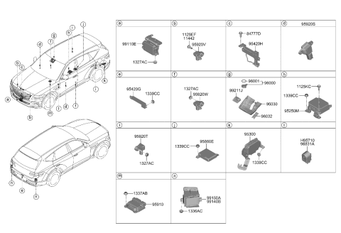 2011 Hyundai Azera Nut-Flange Paint Clear Diagram for 1336606001
