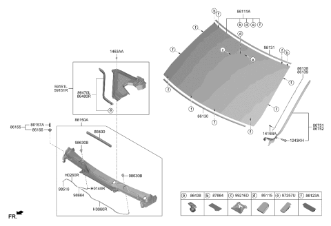 2011 Hyundai Azera  Nozzle & Hose Assembly-Washer Diagram for 98630G3000