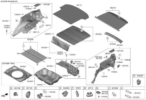 2011 Hyundai Azera Washer-Plain Diagram for 1351005003
