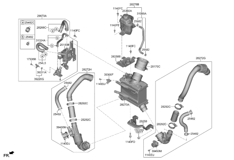 2011 Hyundai Azera  O-RING Diagram for 392232M425