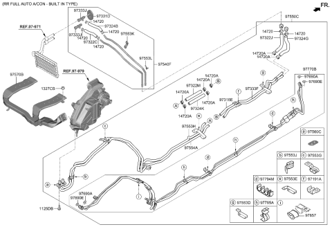 2012 Hyundai Azera Cover Assembly-Rear Heater Pipe Diagram for 975804D000