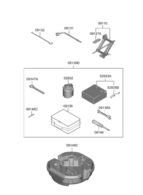 2011 Hyundai Azera  Label Diagram for 091274D100