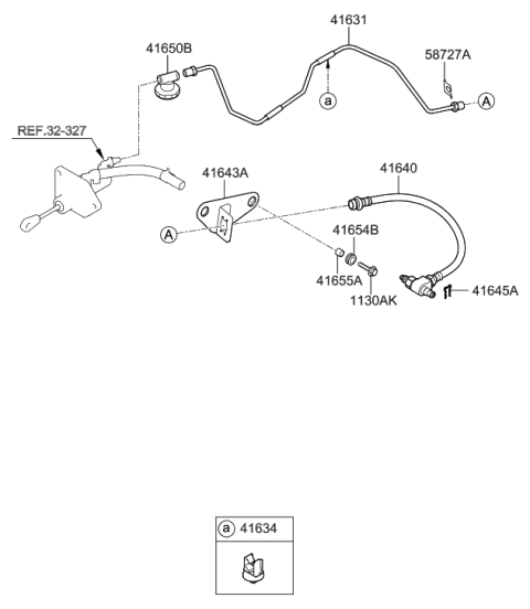 2010 Hyundai Sonata  Tube-Clutch Diagram for 416312P100