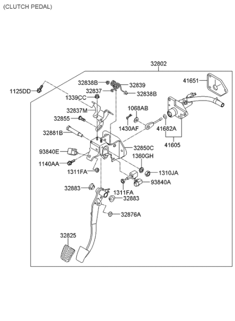 2010 Hyundai Sonata  Member Assembly-Clutch Diagram for 328502P110
